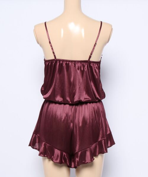 RAVIJOUR パジャマ ルームウェア グロッシーレース ロンパース