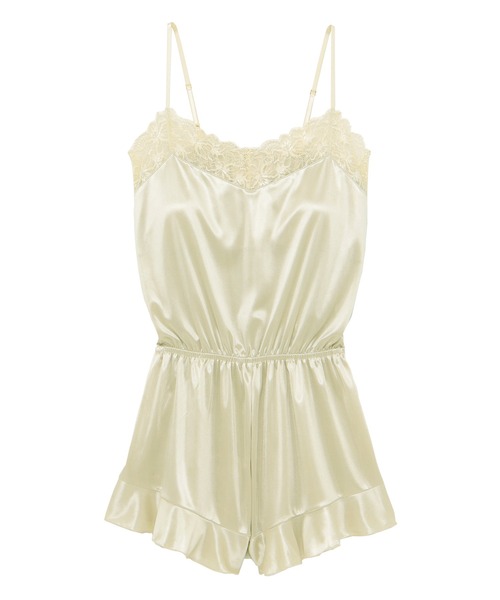 RAVIJOUR パジャマ ルームウェア グロッシーレース ロンパース