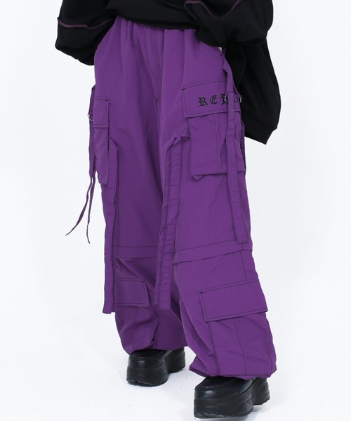 REFLEM カーゴパンツ パープル ストラップ 地雷系 REFLEM（レフレム） ワイドパンツ パンツ 「REFLEM/レフレム