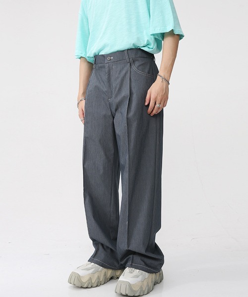 aimoha（アイモハ） スラックス センタープレスフレアスラックス