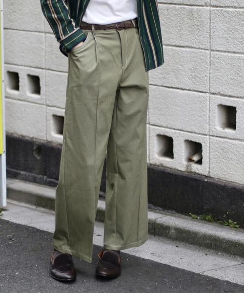 FARAH ポリエステル センター プレス フレア スラックス FARAH ポリエステル センター プレス フレア スラックス - メルカリ