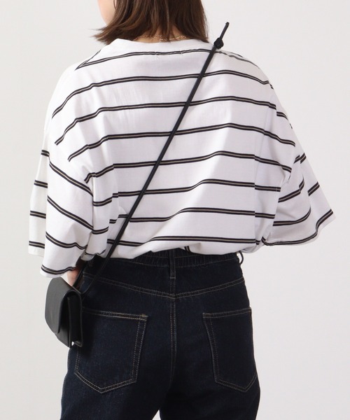 FUNALIVE tシャツ Multi-border short-sleeved T-shirt / マルチ 