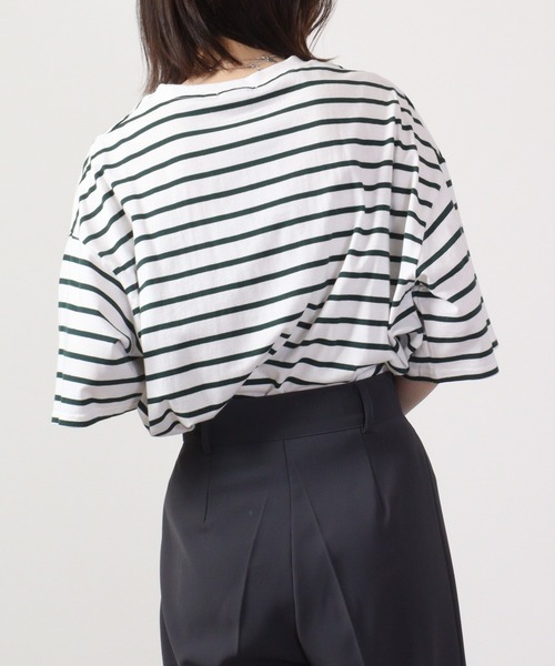 【Paragraph】★関税込★マルチスプライトTシャツ★男女兼用 FARAH | 〈別注〉 マルチストライプ 半袖Tシャツ WOMEN（Tシャツ