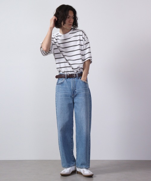 FUNALIVE tシャツ Multi-border short-sleeved T-shirt / マルチ