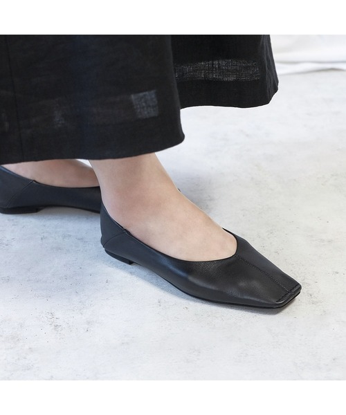 Daniella&GEMMA バレエシューズ パンプス トゥステッチフラット