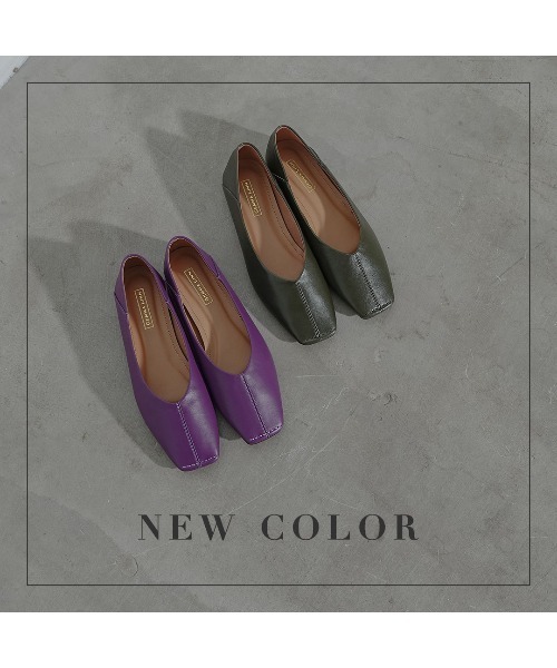 Daniella&GEMMA トゥステッチフラットシューズ Daniella&GEMMA バレエシューズ パンプス トゥステッチフラット