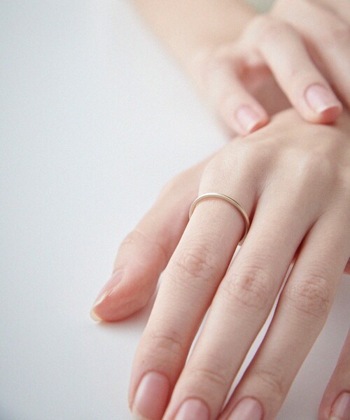 ete ［レイヤード］K10 YG ピンキーリング ガター5号