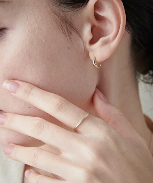 ete ［レイヤード］K10 YG ピンキーリング ガター5号