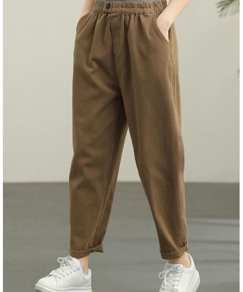 パンツ ツイルワイドテーパードパンツ レディース メンズ