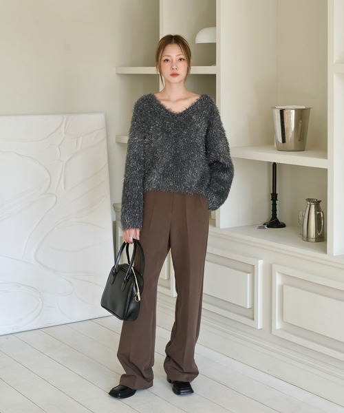 UNE MANSION（ユヌマンション） ニット セーター フェイクファーラメ