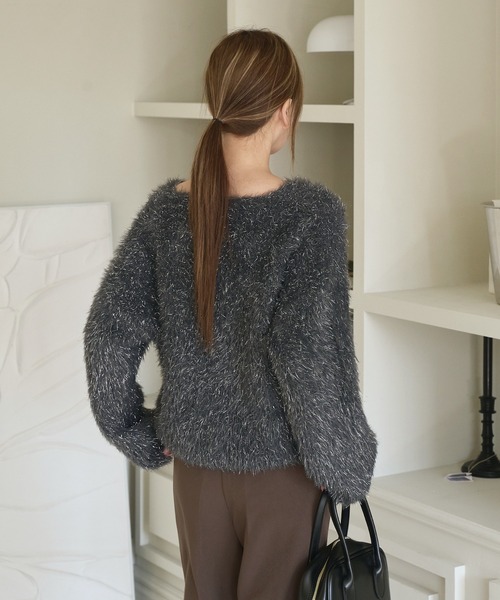 UNE MANSION（ユヌマンション） ニット セーター フェイクファーラメ