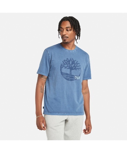 ティンバーランド ガーメント ダイ ロゴ グラフィック Tシャツ 半袖 ガーメント ダイ ロゴ グラフィック Tシャツ メンズ