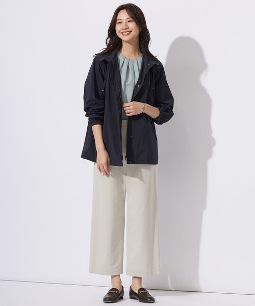 tシャツ 「WEB限定カラーあり」ストライプジャカード フロントタック カットソー レディース tシャツ 「WEB限定カラーあり」ストライプジャカード フロント