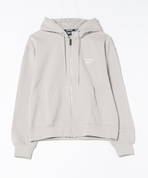 Reebok - USA アメリカ購入　百貨店　リーボック パーカー　グレー セール】Reebok/リーボック 別注ダブルロゴ刺繍/プリント ビッグ