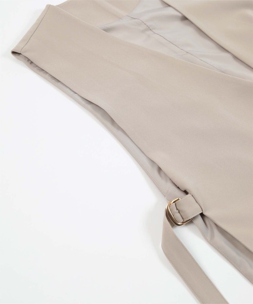 ur's（ユアーズ） ベスト ジレ サイドベルトVネックジレ レディース