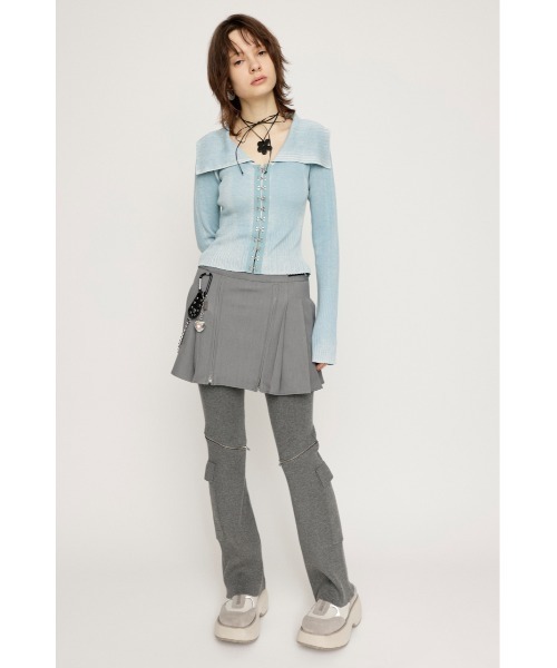 SLY ニット セーター FRONT HOOK BIG COLLAR TOPS フロント