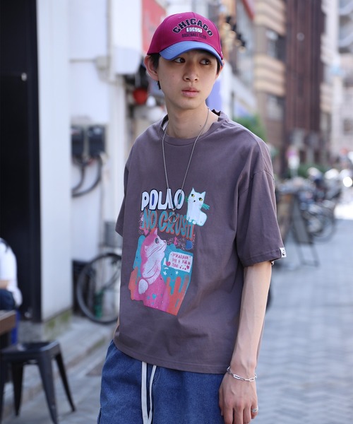 tシャツ HOOK -original- 「NO CRUSH」Y2Kプリント半袖TEE メンズ 