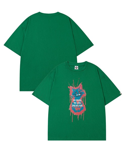 tシャツ HOOK -original- 「NO CRUSH」Y2Kプリント半袖TEE (SS) (LR
