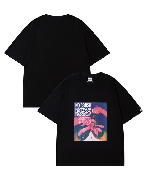 tシャツ HOOK -original- 「NO CRUSH」Y2Kプリント半袖TEE (SS) (LR