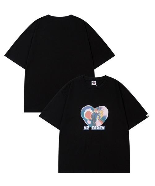 tシャツ HOOK -original- 「NO CRUSH」Y2Kプリント半袖TEE (SS) (LR