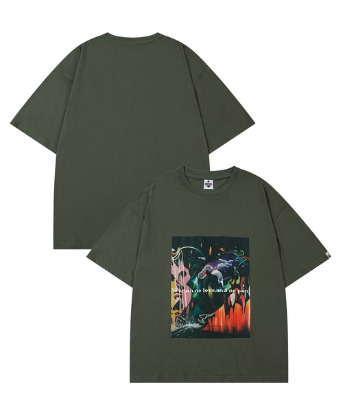 tシャツ HOOK -original- 「NO CRUSH」Y2Kプリント半袖TEE (SS) (LR