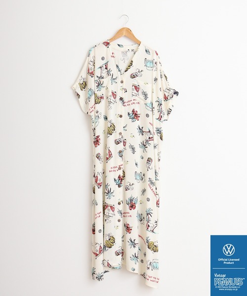 PEANUTS ワンピース PEANUTS×VOLKSWAGEN アロハワンピース