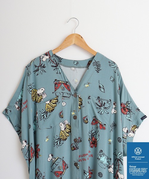 PEANUTS ワンピース PEANUTS×VOLKSWAGEN アロハワンピース