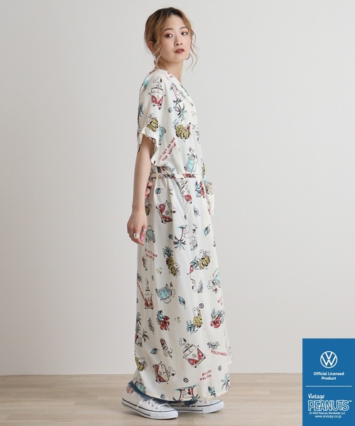 PEANUTS ワンピース PEANUTS×VOLKSWAGEN アロハワンピース