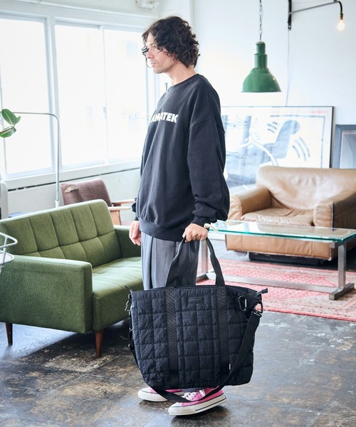 amomento 2wayパデットバッグ ADAM PATEK（アダムパテック） トートバッグ mko12282-square quilt