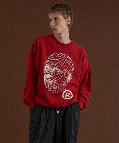 SWASH LONDON スウォッシュ プリント切り替え スウェットトレーナーS SWASH LONDON スウォッシュ プリント切り替え スウェットトレーナーS