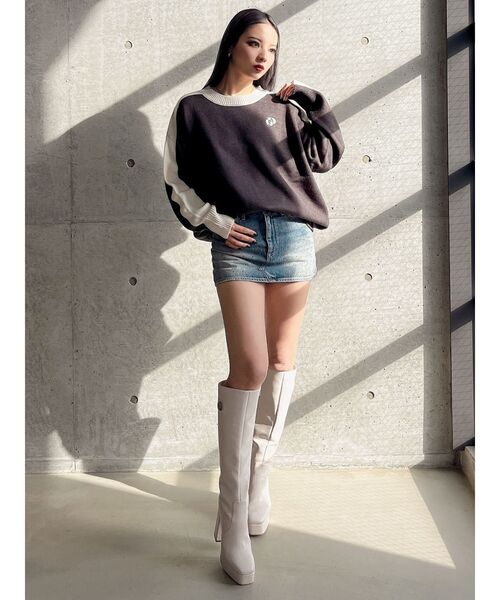 GYDA ロングブーツ　白　厚底 GYDA ブーツ GYGY MOLDロングブーツ レディース : ZOZOTOWN