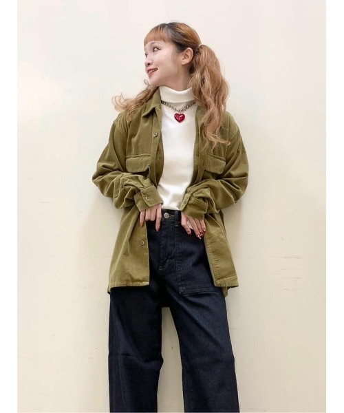BACK NUMBER シャツ 「BACK NUMBER」コーデュロイオープンカラーシャツ