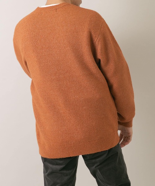 【グレー】ブークレストレッチクルーニット URBAN RESEARCH ROSSO MEN セーター ニット 「XLサイズあり」ブークレ