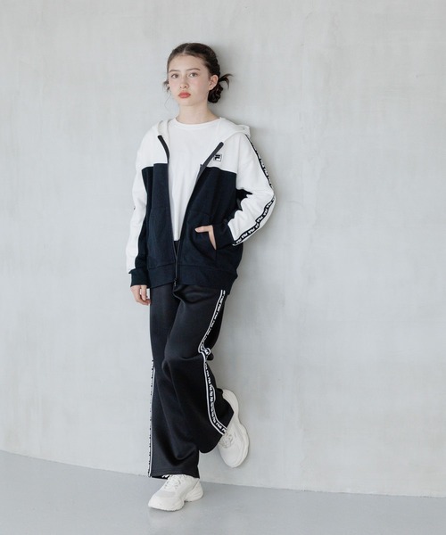 GLOBAL WORK（グローバルワーク） パーカー FILA/コラボZIPパーカー