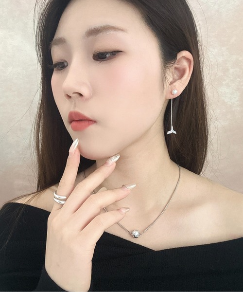ピアス 「OKUOKU　0909」フィッシュテール パール デザインピアス oku-pierce-577517848180-7 Nn レディース | BURNER | 02