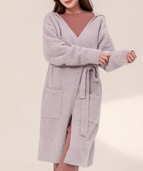 DAY CLOSET パジャマ ルームウェア レディース 長袖ひざ丈フード付き