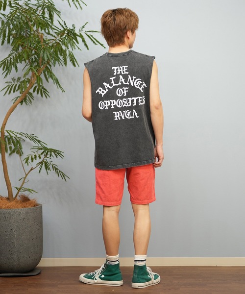 RVCA☆Fronds Muscle バックプリント シングレット タンクトップ RVCA☆Fronds Muscle バックプリント シングレット タンクトップ