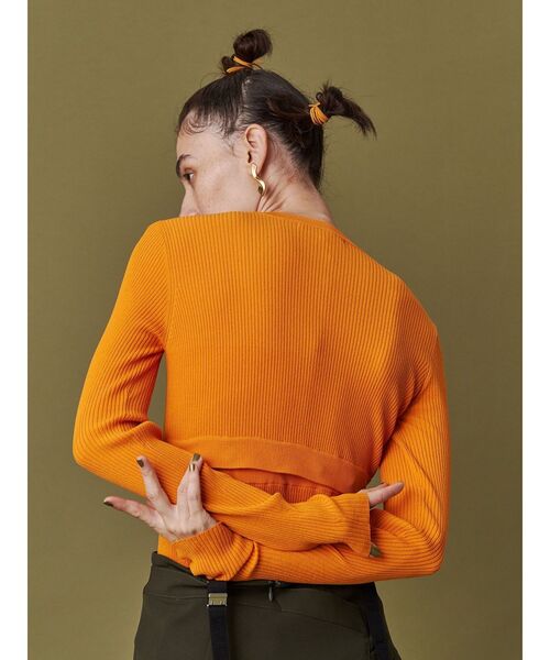 CMMN SWDN ニット セーター オレンジ ストライプ CMMN SWDN ニット セーター オレンジ ストライプ