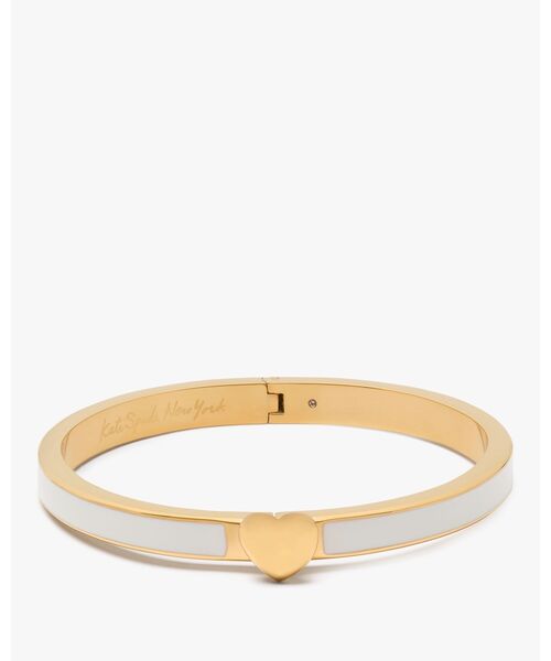 kate spade ★石にセットされたヒンジ付きゴールドバングル★ kate spade NEW YORK バングル ハート ユー エナメル ヒンジ