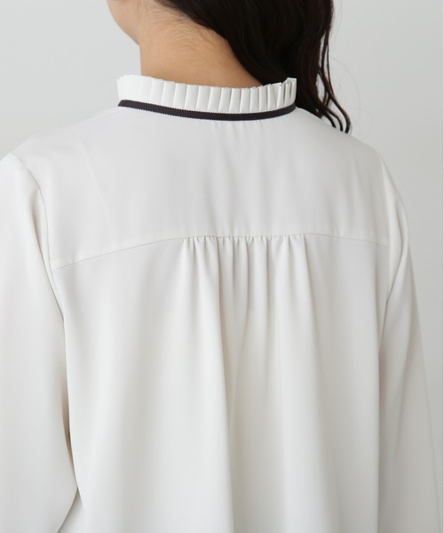 ブラウス シャツ タックカラーリボンブラウス レディース N.Natural Beauty Basic ブラウス シャツ タックリボンバイ