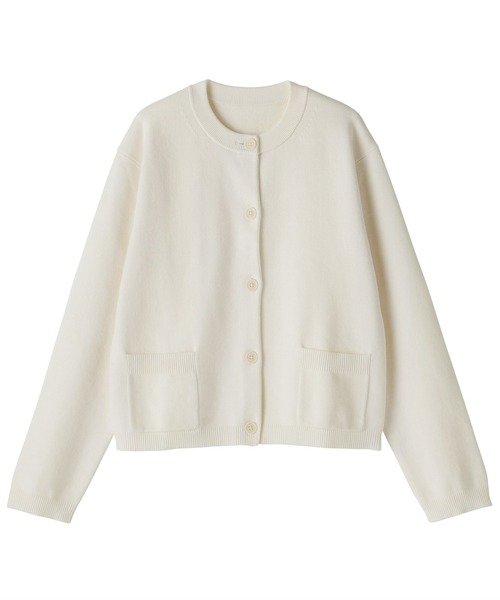 美品✨休日と詩 tandey クルーネック カーディガン 白 洗える ナチュラル 美品✨休日と詩 tandey クルーネック カーディガン 白 洗える
