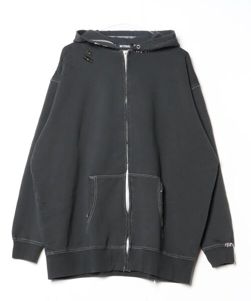 リバーシブル パーカー kaoyorinakami パーカー punchbike reversiblehoodie / パンチバイク