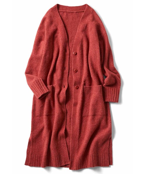 「Live in comfort」 ニットカーディガン LARGE イエロー レディース_画像3