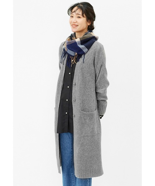 「Live in comfort」 ニットカーディガン LARGE イエロー レディース_画像9