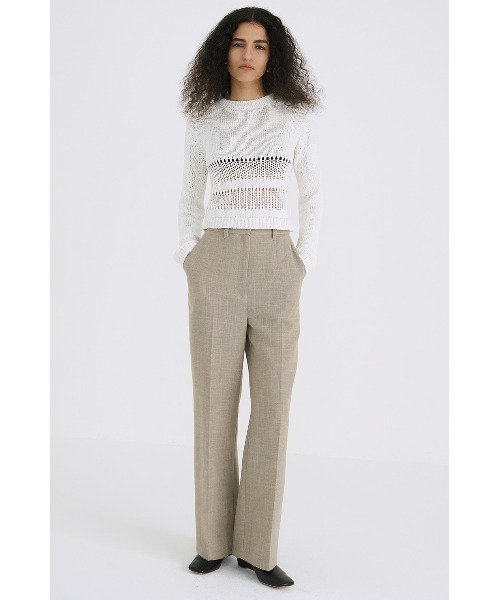 CLANE（クラネ） パンツ CLANE CENTER CLEASE STRAIGHT PANTS 18110