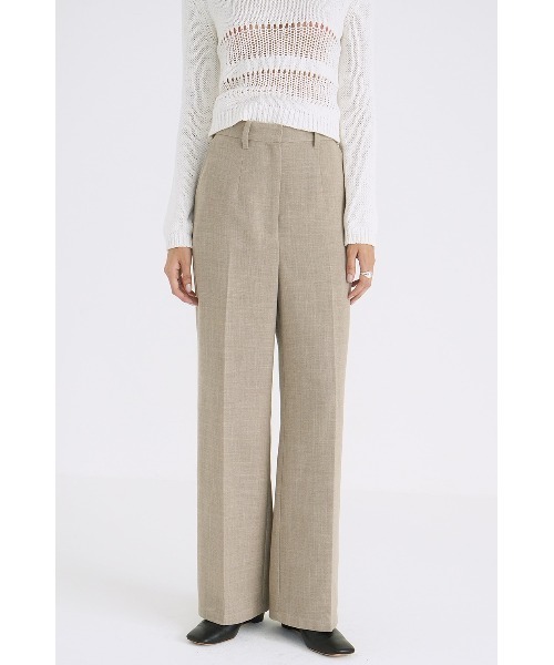 CLANE（クラネ） パンツ CLANE CENTER CLEASE STRAIGHT PANTS 18110