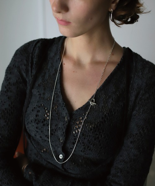 UNOARGENTO ネックレス　silver925 italy 未使用 TEN. ネックレス SILVER925 ポウムラリエット レディース メンズ