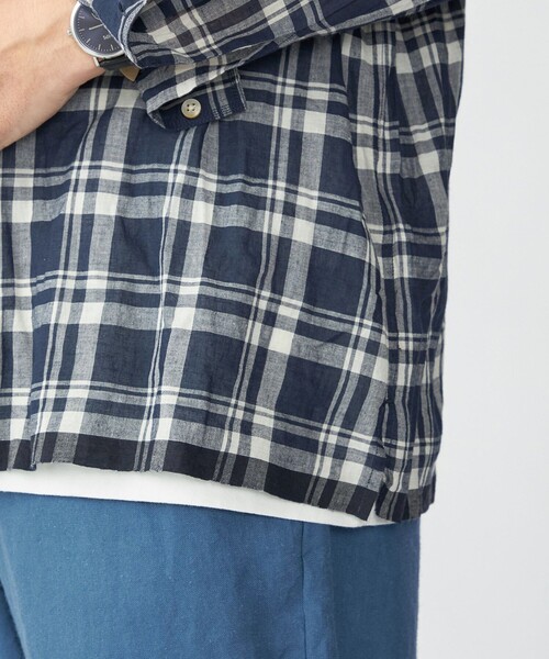 SHIPS（シップス） シャツ SHIPS: インディア バンドカラー ロング