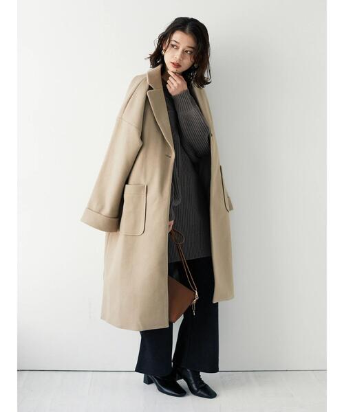 「Green Parks」 「chocol raffine robe」チェスターコート FREE ネイビー レディース_画像4