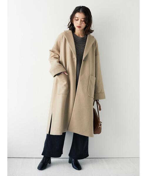「Green Parks」 「chocol raffine robe」チェスターコート FREE ネイビー レディース_画像6